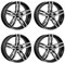 4x Carmani Felgen Alufelgen 14 Paul 6,5x16 ET45 5x108 black polish kompatibel mit Jaguar S-Type X-Type