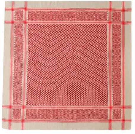 Schal Schwarz Cabrio Kopfbedeckung Damen Schal Arabischer Herren-Turbanhut aus strukturiertem, bedrucktem muslimischem High-End-Wollmaterial TüCher Damen Loop Damen Accessoires Schal (Khaki, One Size)