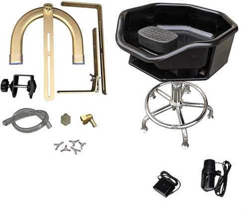 Elitix Head Spa Support de Circulation d'eau avec Kit D'oreillers et Lavabo Portable, Équipement de Spa de Massage Douche Cascade Shampoing, Lit de Shampoing de Traitement à Domicile