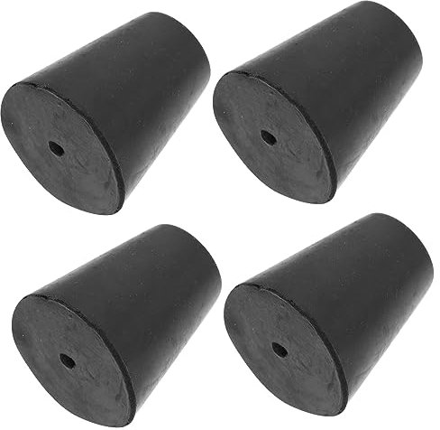 DOITOOL 4pcs Rubber Speaker Feet Mats Speaker Vibration Isolation Pads for Amplifiers Shock Absorbent Base Black