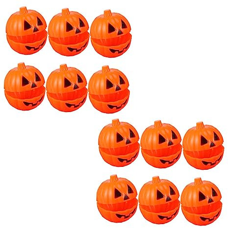 Ciieeo 12pcs Halloween Pumpkin Candy Bowl Set Creative Decorative Sugar Jar Lid for Party