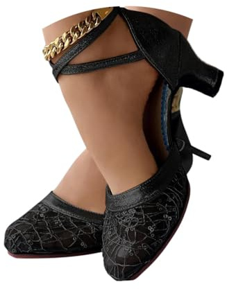 Minetom Chaussures Danse Latine Femme Paillettes Talon Haut Chaussures De Tango Les Soirées Salon Tango Salsa Sandale