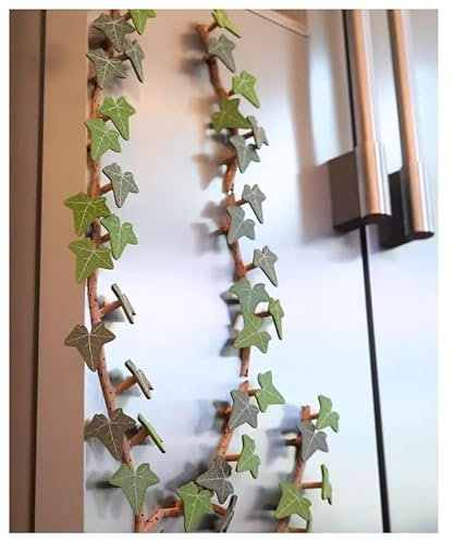 Ivy Fridge Magnet with Articulating Stems, Cute Plant Fridge Magnets, Artificial lvy Vines 3D Print Refrigerator Magnets,Funny Artificial Ivys Home Decoration for Plants Lover
