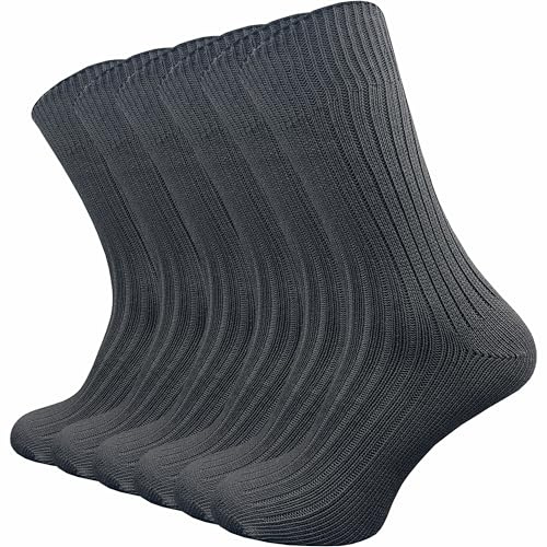 GAWILO Damen & Herren Socken aus 100% reiner Baumwolle (6 Paar) | dicke Strümpfe mit Komfortbund | verstärkt & atmungsaktiv