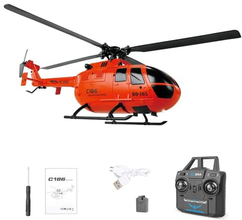 TOUCAN RC HOBBY PLA RC ERA 1/48 RC Hubschrauber C186 Ferngesteuertes Flugzeug BO105 3-Gang-Motor Stallschutz Gyroskop Outdoor-für Erwachsene Für Hobby