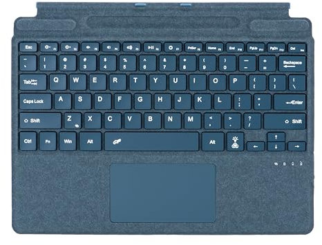 Zoof Teclado para Microsoft Surface Pro 11 / Pro 10 / Pro 9 / Pro 8 / Pro X, 13 pulgadas, cubierta desmontable tipo Bluetooch con panel táctil, retroiluminación de 11 colores y soporte para bolígrafo