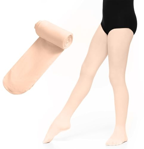 Fangshu 90 DEN Collant Danse Classique fille - Microfibre Collant Fille Opaques Unis Collants Enfant pour Ballet, Yoga, Danse Classique, Gymnastique