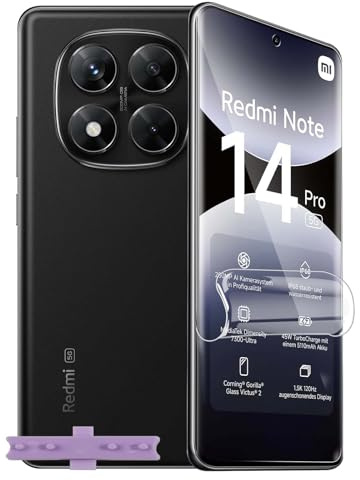 LiiLaa Hydrogel Diplayschutzfolie für Xiaomi Redmi Note 14 Pro 4G/5G, Note 14 Pro+/14 Pro Plus 5G mit Positionierhilfe, 2 Stück Weiche TPU Schutzfolie, Flexible Folie Fingerabdrücke Entsperren Film