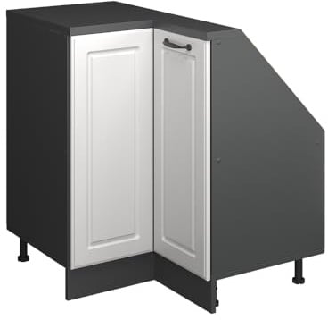 Vicco Mobile cucina angolare per sottotetto R-Line, Bianco casa di campagna, 75.6 cm con 1 porta