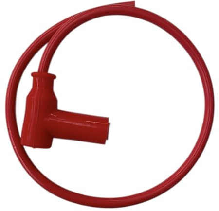 Pipetta Candela in Silicone Rossa D.7 con Cavo per Vespa, Ciclomotore, Moto