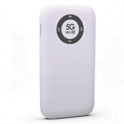 Sxhlseller Hotspot Mobile 5G, Router WiFi 6 Portatile con Supporto SIM e ESIM, 2Gbps Dual Band 2.4GHz 5GHz for Viaggio Business