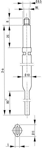 Treibriegelstange BKS 9006, 966 mm, Stange f. Planet Türdichter, unten, verzinkt