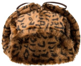 Kangol Leo Fake Fur Fliegermütze Chapka Ushanka Pilotenmütze Trappermütze Damen - mit Ohrenklappen, Futter, Kinnband Herbst-Winter Herbst Winter