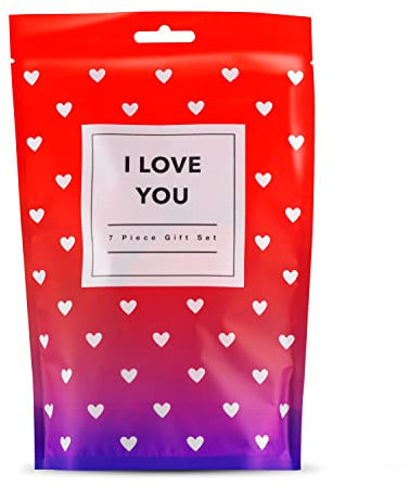 LoveBoxxx 'I Love You' Erotische Geschenkbox - Geschenke für Frauen und Männer mit 7 Hochwertigen Sex Spielzeug für die Frau und Mann - Kleine Geschenke für eine Aufregende Nacht