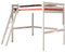 Vipack Hochbett mit Liegefläche 140 x 200 cm Kiefer massiv weiß lackiert