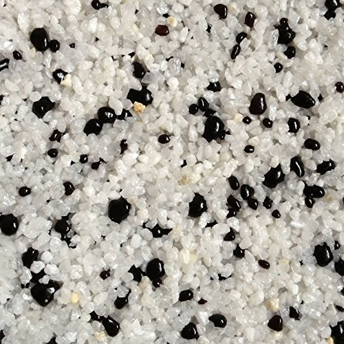 20kg Buntsteinputz Mosaikputz 1-3mm SOP47 Weiß + Glas Schwarz Wandputz - Hergestellt in Bayern -