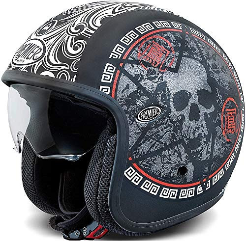 Premier HELM VINTAGE SK 9 BM,SCHWARZ/WEISS/ROT,XL