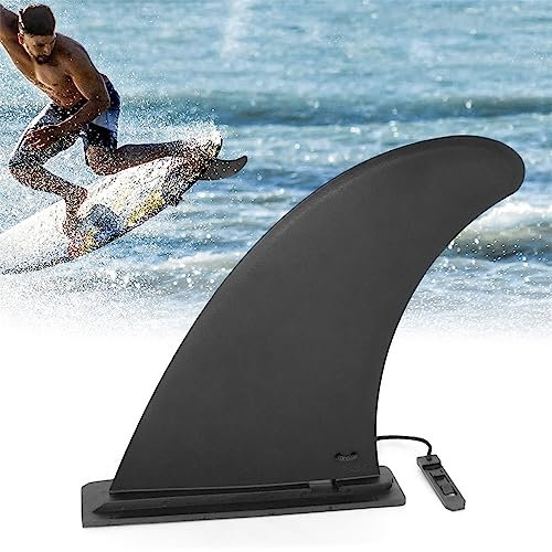 JEEZAO Surfboard SUP Fins Water Separator Reinforced Nylon Surfboard Accessories for Paddle Board Canoe Surfboard Finns Water Ski (Black)