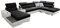 All4All Ecksofa mit Schlaffunktion Ponti 368 cm x 227 cm - Wohnlandschaft U-Form - Schlafsofa mit Bettkasten - XXL Sofa - Groß - Gewebe mit Kunstleder - Linke Seite - Schwarz/Weiß - Modern 26