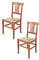 Tommychairs - Set 2 sillas Artemisia para Cocina y Comedor, Estructura en Madera de Haya Color Nogal Claro y Asiento en Tela lisere roja