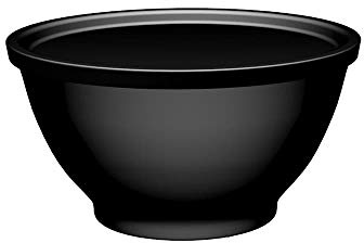 Ornamin Curvy Carla 800ml Food 2GO Bowl | Mehrweg Buddha Bowl Schale mit Deckel | Ramen & Salat Box zum Mitnehmen | Made in Germany | Mikrowellengeeignet & Stapelbar (Schwarz)