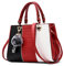 VARLIVOO Damen Handtasche Schultertasche Frauen Umhängetasche Taschen Wasserdicht Krokodilmuster PU Leder Henkeltaschen Rot B