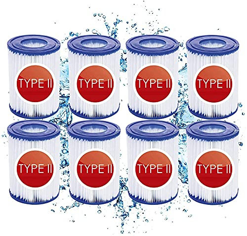 KHDFID Cartucce filtranti per piscina tipo II, filtro Flowclear, per filtro Bestway 58094, filtro efficiente per la pulizia della piscina (8 pezzi)