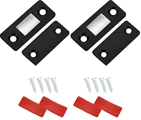 Magnete Schranktüren, Magnete für Schubladen, Magnetschnäpper Stark, Magnetischer Türschließer, Türmagnete Stark, Schrankmagnete, für Schubladen Schrank Küchenschrank Schiebetür(Schwarz)