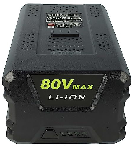 vhbw 1x Batterie Remplacement pour Greenworks 80V Max, GBA80200, G80B4, G80B2 pour Outil de Jardinage (4000mAh, 80V, Li-ION)