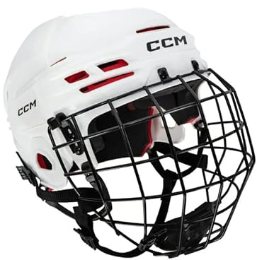 CCM Tacks 70 Helm Combo Senior, Größe:S, Farbe:Weiss