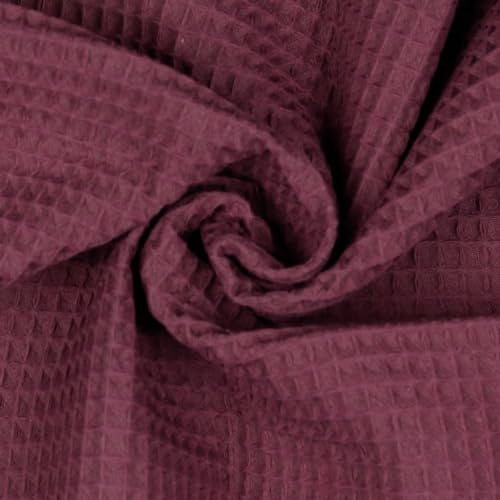 VmG-Store Waffelpique Meterware 40 Farben Waffel Stoff 100% Baumwollstoff Tex Standard 100 (044 Lila, 50 x 150cm)