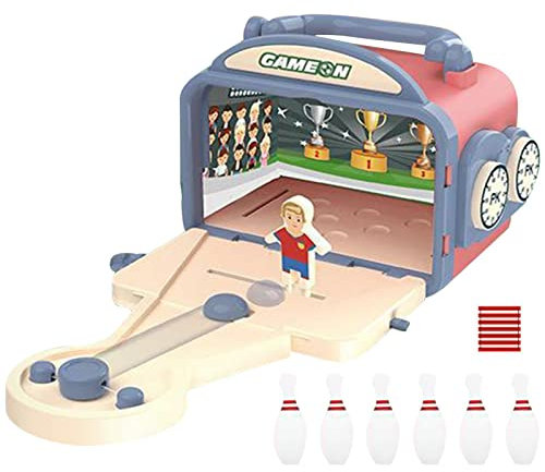 LOXE Bowling-Set für Kinder,9 PCS Indoor-Sport-Sets | Tragbares Tisch-Bowling-Set für Kinder, Kleinkinder, Erwachsene, Feiertags-Geburtstagsfeier-Dekorationen