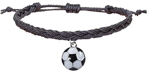 Fußball Charm Armbänder Fußball Party Favors Schwarz Rot Weiß Armbänder Fußball Perlen Einstellbar Inspirierend Ball Armband Für Teenager Erwachsene Sport Armkettchen Silber 925 Damen Mit Gravur