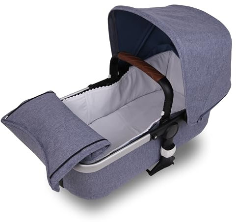 Tititnins® - Funda Capazo Velcro para Bugaboo Fox 5 | Vestidura Cubre Cuco Bebé | Te Permite Llevar el Cubre pies Original | Paredes Suelo Acolchado Transpirable 3D | 100% Algodón | PIQUÉ Blanco