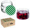 KADAX Lot de 50 bocaux à confiture, 250 ml, avec couvercle Twist-Off fi82, hermétiques et lavables au lave-vaisselle, en verre épais, choix de couvercles à visser (vert à carreaux)