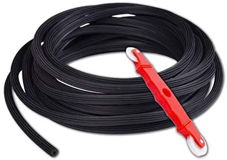Listello in Gomma per Zanzariera and Spline Roller Screen Door Window Installazione, Nero-diametro 4.5mm - lungo 10m