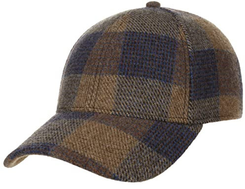 Stetson Ankeny Wool Check Cap - Baseballcap im Karodesign - Sportlich Elegante Stoffcap für Damen und Herren - Herbst/Winter braun One Size