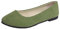 Flat Shoes for Women Slip On Comfortable Walking Ballerina Shoes Ladies Cute Ballet Flats Pumps Low Wedge Dolly Shoes Army Green, 7 UK