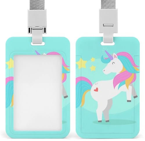 Id-Kartenhalter Arbeitsschildhalter Mit Lanyard Einhorn Id-Kartenhalter Arbeitsschildhalter Mit Lanyard
