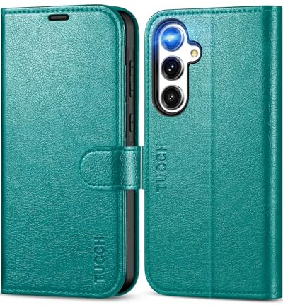 TUCCH Klapphülle für Galaxy A55 5G(6,6 Zoll) 2024 Handyhülle Cyan