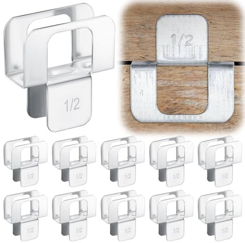 Hicarer 100 Pcs Plywood H Clips for Roofing 1/2 Inch Panel Plywood Sheathing Clip, Steel Box Clamps Panel Edge Sheathing Clamps Quick Installation hot Dipped Galvanized for Extended Life