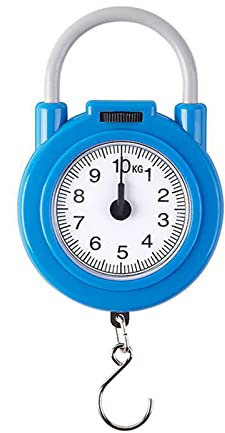 jebyltd 10 kg tragbare mechanische Waage zum Aufhängen von Fischen/Gepäck/Küchenwaage, Haken zum Aufhängen, Mehrzweckwaage für Haushalt