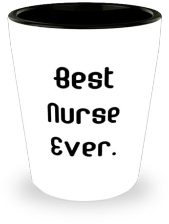 Divertido vaso de chupito para enfermera, mejor enfermera, regalos para compañeros de trabajo, regalo del jefe, taza de cerámica para enfermera