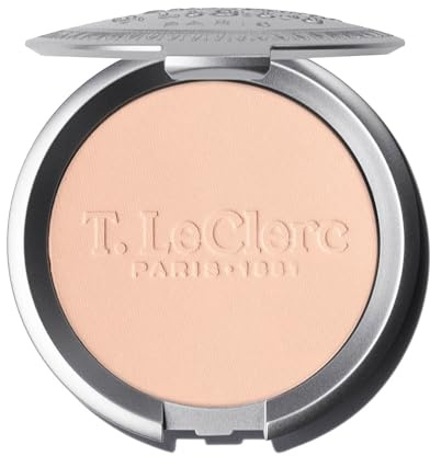 T. LeClerc – Kompaktes Reispulver – 07 Rosa – Gesichtspuder – Kompaktes mattierendes und fixierendes Puder mit langem Halt – 0% Talkum – reduziert Pickel – Vegan – Made in France – 9 g