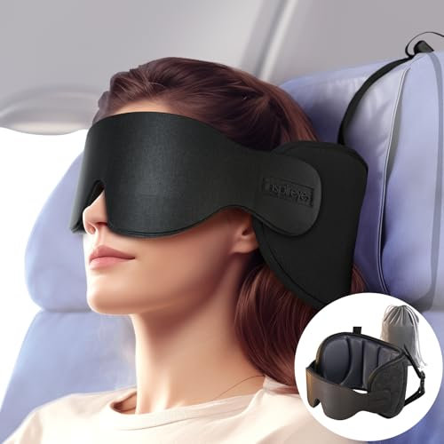 Inspireyes Cuscini da viaggio per il collo degli aeroplani (nero chiaro)