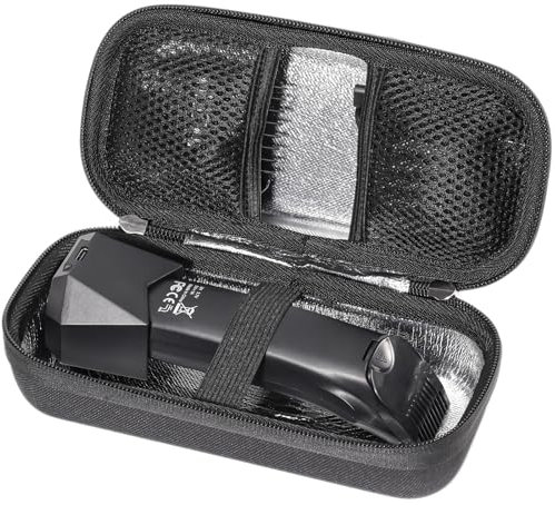 ProCase kleine Tasche für Körperhaartrimmer Meridian Rasierer Reiseetui, Schutzhülle Kulturtasche für Meridian Trimmer mit Trimmerwanne Männer-Toiletten-Reisetasche -Schwarz