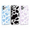 RUMDEY 3 Pack Cute Cow Print Girls Woman Phone Case for Apple iPhone 11 Pro 5.8 inches, Matte Soft Slim Shockproof TPU Bumper Cover for iPhone 11 Pro with Design, Blue&Purple&Black