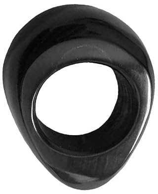 HOMOCONO Natürlicher Schwarzer Horn Massagering aus Ochsenhorn mit Glatten Kanten zur Schmerzlinderung Langlebiges Pediküre Massagegerät für Fußreflexzonenmassage bei Älteren Herren