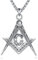 ONEFINITY Freimaurer Kette 925 Sterling Silber Free And Accepted Masons Anhänger Halskette Freimaurer Kompass Symbol Schmuck für Damen Herren