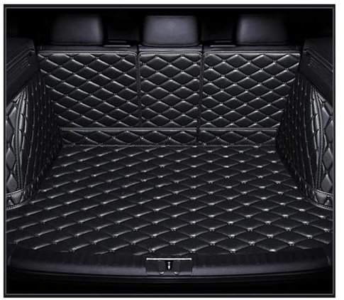 FACSER Kofferraum Matte Für Jaguar E-PACE 2018 Vollständige Abdeckung Kofferraummatte Auto Boot Cover Pad Cargo-Liner Innen Teppich Schutz Zubehör Kofferraum Schutzmatte(Schwarz)